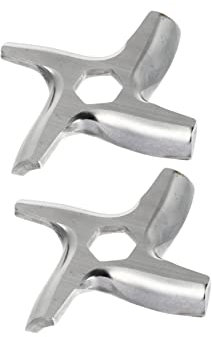 FUNNETOYU 2 Pcs Lames de Coupe en Acier Inoxydable pour Hachoir à Viande Accessoires Utiles Viande Broyeurs de 55 Mm