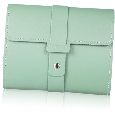 SOLUSTRE Organizer Portaorecchini da Viaggio Compatto e Leggero Borsa Portagioielli con Pagine Divisorie Interne Capacità per Orecchini Design e Resistente per Viaggi