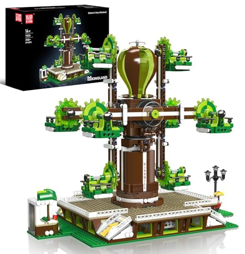 Mould King 11026 MOC Technik Kreatives Spielzeug Contraption: Blatt-Windmühle 2148 Teile Technologie Klemmbausteine Bausatz Modell DIY elektrische Windmühle Blocks Kit