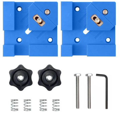 90 Degree Angle Clamps, Adjustable Spring-Loaded Right Angle Clip Tool for Woodworking, Picture Framing & DIY Projects, Ideal Gifts for Woodworkers, Dad, Men(Blue,2-Pack)