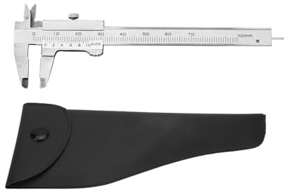 Kesiku Stainless Steel Vernier Caliper, Mini Calipers Measuring Tool 70mm, Precision Vernier Gauge for DIY/Household/Industrial Use, Accuracy 0.05mm