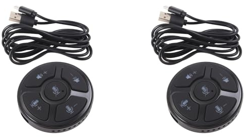 FOIJPPINP 2X Microfono per Conferenze USB da Tavolo, Altoparlante, 360°, Omnidirezionale, per Computer, PC, Microfono A Condensatore, Funzione di Silenziamento per Laptop