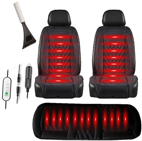 Fxiaobin Super caldo 𝐫𝐢𝐬𝐜𝐚𝐥𝐝𝐚𝐦𝐞𝐧𝐭𝐨 𝐬𝐞𝐝𝐢𝐥𝐢 𝐚𝐮𝐭𝐨, Viene Fornito Con Una Pala Da Neve, Copri Sedili per Auto Adatto a vari modelli di auto,main+auxiliary+rearseat