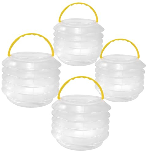 Alipis 4Pcs Portable Plastic Paint Brush Washer Bucket Set, Collapsible Small and Large Brush Cleaning Cups for Acrylic Oil Watercolor Painting