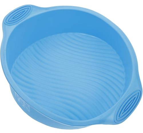 AMUSLESUR Stampo per Torta Resistente ad Alte Temperature e Antiaderente in Silicone Alimentare Rotondo Motivo a Onde la Preparazione di Dolci e Feste Natalizie