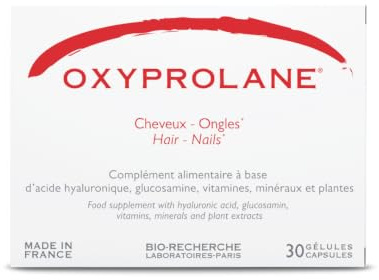 Oxyprolane® Cheveux & Ongle • Complément Alimentaire Double Action • Cure 1 mois / 30 gélules (1/j) • Fabriqué en France par LABORATOIRES BIO-RECHERCHE®