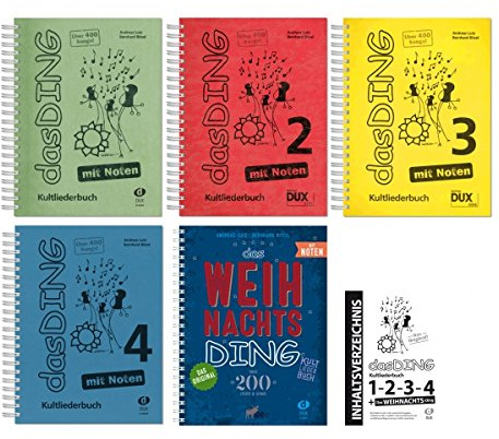 Dux Verlag Das Ding Band 1-4 mit Noten + Weihnachts-Ding + Inhaltsverzeichnis