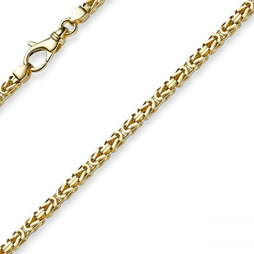 3mm Kette Halskette Königskette aus 750 Gold Gelbgold 70cm Unisex Goldkette