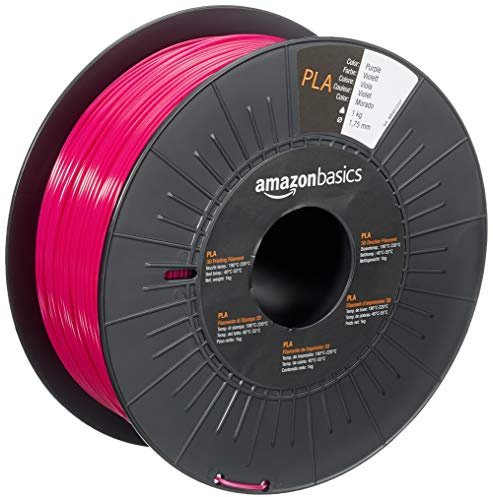 Amazon Basics 3D-Drucker-Filament aus PLA-Kunststoff, 1.75 mm, Violett, 1-kg-Spule
