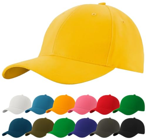 4sold Baseball Cap Baumwolle, Unisex Baseballkappe Herren Damen, Verstellbar Einheitsgröße, Sonnenmütze, Leicht & Atmungsaktiv, Sport Freizeit Outdoor