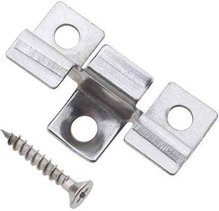 YINETTECH 100 St Decking Versteckt Abstandshalter Verschluss Tafel Clip mit Selbstschneidender Schraube Edelstahl DIY Hardware