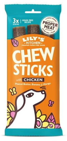 Lily's Kitchen Made with Natural Ingredients Chew Sticks with Chicken Dog Treat 10 x 120g