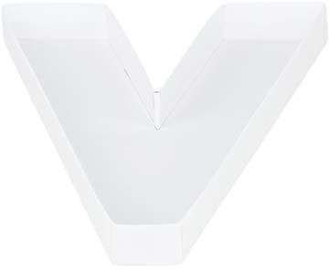 WENPACK Pappmaché-Box in Buchstabenform, befüllbar, 20,8 cm, Süßigkeitenbehälter, Geburtstags-Leckerli (V)