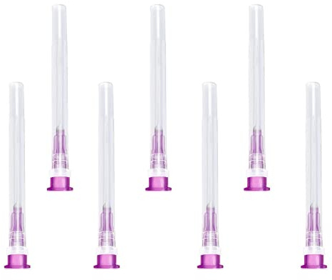 100 Stück x 24G x 1 (0,55mm x 25mm) Edelstahl Abgabe Tube für Nachfüllflüssigkeiten,einzeln verpackt,Nachfüllröhrchen für Industrie,Wissenschaftslabore,Haushalt,Hobby,flüssiges Öl,Klebstoff