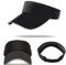FINDING CASE Sun Visor Cap - Women Ponytail Baseball Cap, Washed Outdoor Trucker Hat Plain Dad Cap, Adjustable Twill Golf Tennis Visor Hats for Men (Black)