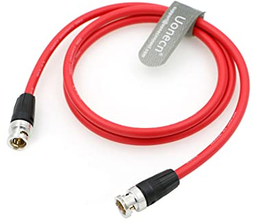 Uonecn 12G SDI BNC Maschio-Maschio, Cavo Coassiale Video per Videocamere 4K, Cavo da 1m per Segnale HD - Rosso