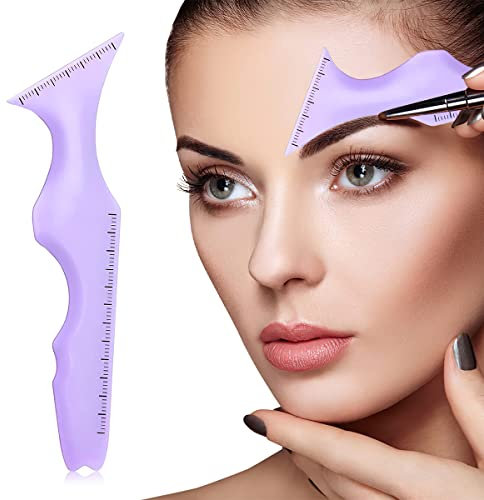 Darryy Multifunktionales Silikon Schönheitslineal, Eyeliner Make-up Schablone, Silikon Eyeliner Hilfe, Schminkhilfe Geeignet für Make-up-Anfänger und -Experten (Lila)