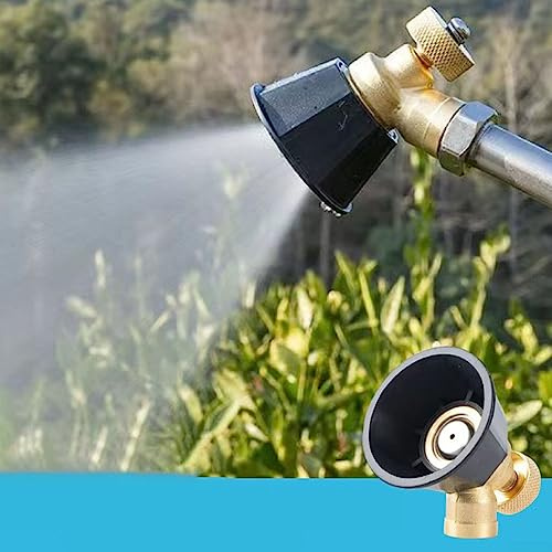 4 boquillas atomizadoras de latón, boquilla ajustable de atomización agrícola, boquilla ciclónica negra de cobre para jardines, invernaderos