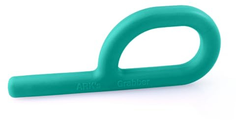 ARK® Grabber Standard in glatt oder texturiert mit einfacher Handhabung für Kinder durch Schlaufenform - Kiefermotorik, Beißblock, Kauen (texturiert, mittel - hellgrün)