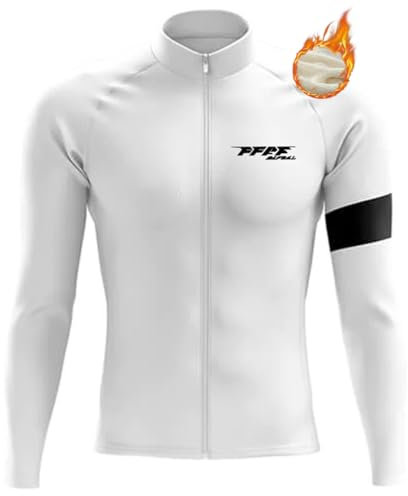FFFF & OLFEH Herren Radtrikot Fahrradtrikot Langarm Rennrad Trikot/Langarm, Fahrradbekleidung Fahrrad Trikot T Shirt für Männer Sportbekleidung Ausrüstung Radfahren (FB12,M)