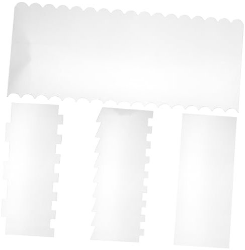 Alipis 4piezas Rascadores Para Pasteles Espátulas Acrílicas Para Decoración De Tartas Herramientas De Alisado Mousse Utensilios De Cocina Para Repostería