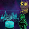 YiDaoCai 3D Night Light, Castle Lamp (3 Patterns), 7 Color Change Decor Lamp with Remote, Dim, Timer, Magic Gifts for Boy Kids Girls Christmas Birthday