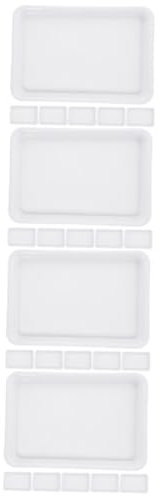 POPETPOP 24pcs Rectangular Plant Tray Flower Pot Saucer Water-resistant Drip Tray for Use Keeps Area Clean and Tidy for Bonsai and Potted Plants