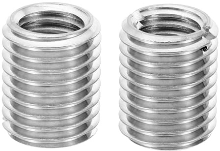 PATIKIL Gewinde Adapter Hülse Reduziere Mutter, 2 Stück M16xM12x20mm Männliche zu Weibliche Gewindeadapter Edelstahl Reduziermutter Gewindehülse Einschraubmutter Gewindeeinsatz, Silberton
