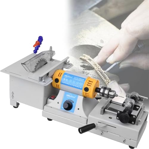 Rock Jewelry Buffer Polisher,Bench Lathe Cutting Machine,Gemstone Polisher Grinder Buffer Machine,for Jewelry,Jade,Gemstones and Precious Metals
