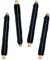 Diompirux Juego de 4 Alambre para Envolver Lacado en Negro, 0,65mm Alambre Enrollado en Bobina de Madera, Cuerda de Jardinería Suave y Elástica, Rollo de Alambre Negro para Manualidades, Decoración