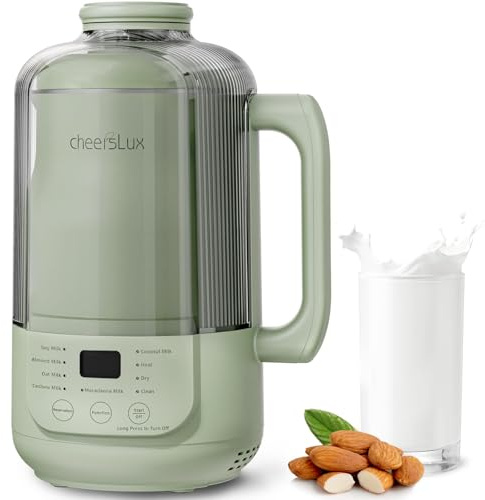 9 in 1 Nut Milk Maker Machine, 40oz Nut Milk Maker for Soy, Almond, Oat, Plant Based Milk and Non-Dairy Milk, Automatic Soy Milk Maker with Low Noise/3-minute Cold Press/Delay Start/Auto Clean