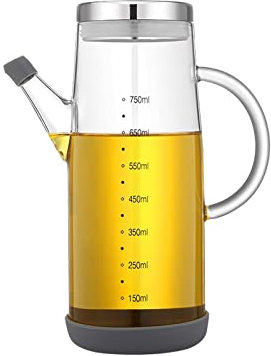 Bouteilles D'huile Bouteille de pétrole et de vinaigre Cuisine Oiler Distributeur de bouteille d'huile 750 ml de bouteille en verre Décanteur de la bouteille de distribution d'huile d'olive en verre c