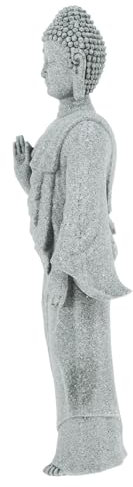 IWOWHERO Buddha Statue Für Aquarium Buddha Skulptur Kunststein Für Stilvolle Deko Im Garten Oder Zuhause Zen-inspirierte Figur Für Fischbehälter Und Tischgestaltung