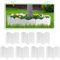 80 bordes para césped de plástico, 12,8 m, para jardines exteriores, caminos, césped, patios, bordes de carreteras, sin zanjas, excavar (blanco)
