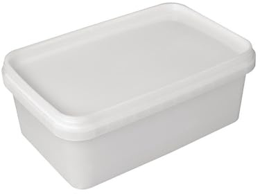 CaterCo 1L Plastic Ice Cream Food Storage Containers with Lids - 20 Pack - BPA-Free, Leakproof, Freezer & Microwave Safe Tubs for Food, Meal Prep & Takeaway (1L Containers with Lids - 20 Pack)
