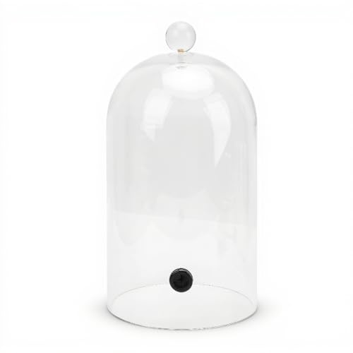 Smoking Cloche For Food Drinks, Cocktails Smoke Infuser Accessory, Smoking Cloche Dome Cover, Accessory For Smoker Gun Smoking Infusion Plates, Bowls and Glasses (33cm)