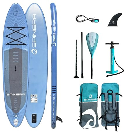 Let's Paddle Stand Up Paddle Board Set – aufblasbares SUP Allroundboard für Anfänger & Fortgeschrittene – 4 Größen – Komplettset mit Pumpe, Paddel & Rucksack