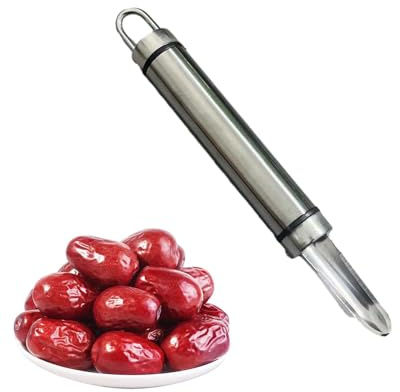 Longans Entkerner Birnenentkerner – 30 g Kirschkernentfernungswerkzeug | Obst- und Gemüseentkerner | Tragbarer Gemüsekernentferner | Edelstahl-Kern-Entferner | Edelstahl-Küchenwerkzeug