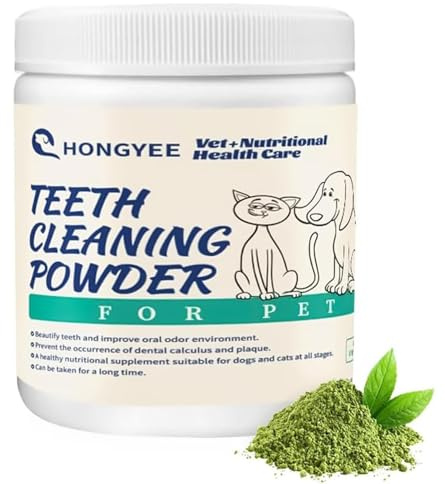 Polvere dentale per cani e gatti 150 g, altamente efficace per rimuovere tartaro e alito cattivo, inibire la placca e rinfrescare l'alito, sicura ed efficace con ingredienti naturali
