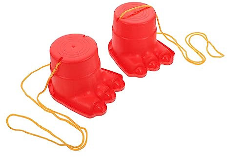 UPKOCH 2stücke Junge Mädchen-stelzen-Spielzeug Rote Hochstelzen Für Gleichgewichtstraining Interaktive Spiele Im Freien Für Junge Mädchen Und Eltern- -aktivitäten