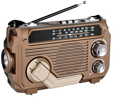 Manivelle et Radio Solaire, Radio de Survie Lampe de Poche Radio portative
