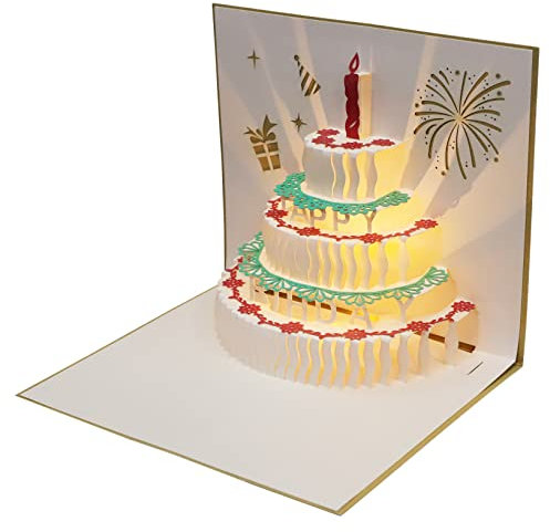Gadpiparty Geburtstagskarte mit Musik und Licht Kreative Grußkarte für Geburtstagsgeschenke Personalisiere mit Einzigartigem Design für Freunde und Familie