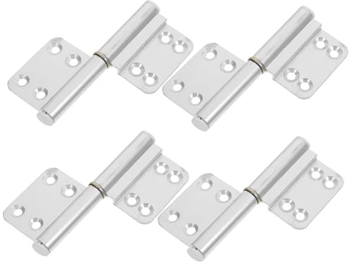 MAGICLULU Bisagras Giratorias de Repuesto para Puertas Interiores de Baño de Aleación de Aluminio, Fáciles de Instalar y Mantener, Paquete de 4 Piezas para Mejoras Hogar