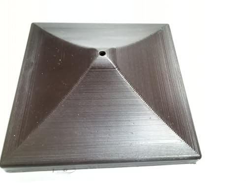 Fence Post Protection Caps for Wooden Posts 75mm x 75mm (3 X 3) Brown Plastic Covers - Pk of 4