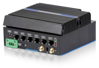 Sharevdi Mini-PC firewall senza ventola 6 porte LAN Intel i226 da 2,5 GbE, SSD, CPU Intel Core 6006U, router gateway, AES-NI, test SIM/TYPE-C/TF/HDD con pfSense/opnSense/Wi-Fi (8GB DDR4, 240GB SSD)
