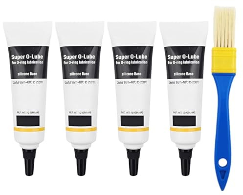 4 Pezzi Grasso Al Silicone con un pennello, Adatto Per O-Ring e Guarnizioni In Gomma. Grasso Multiuso Impermeabile e Sigillato, Resistenza Alle Alte e Basse Temperature