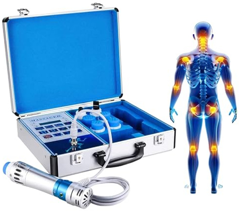 YIYIRAN Máquina de Terapia de Ondas de Choque, Instrumento de Fisioterapia de Ondas de Choque electromagnéticas con 7 Cabezales, Dispositivo Profesional de Terapia de Ondas de Choque extracorpóreas