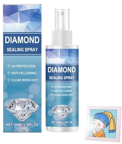 Diamond Art Sealer Spray,Crystal Art Sealer,Diamond Art Glue,Spray for Art with High Gloss,Durable Strong Seal,Diamond Art Kits,Transparent Traceless Craft Glue,Crystal Art Accessories and DIY,100ml
