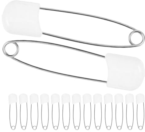 LOORGVEL 30 Stück Windelklammern Große Sicherheitsnadeln aus Zinklegierung und Pp Multifunktionale Windel und Feuchttuchklammern für Stoffwindeln Hautfreundlich und Tragbar