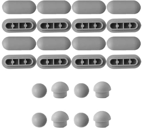 YFTRFR Lot de 24 tampons anti-bruit pour siège de toilette - Durable et robuste - Pratique à utiliser - Pièce de rechange pour amortissement du bruit (gris)
